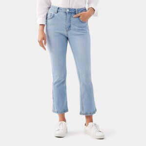 NWT Martha Stewart Mid Rise Cropped Flare Jean, Size 12